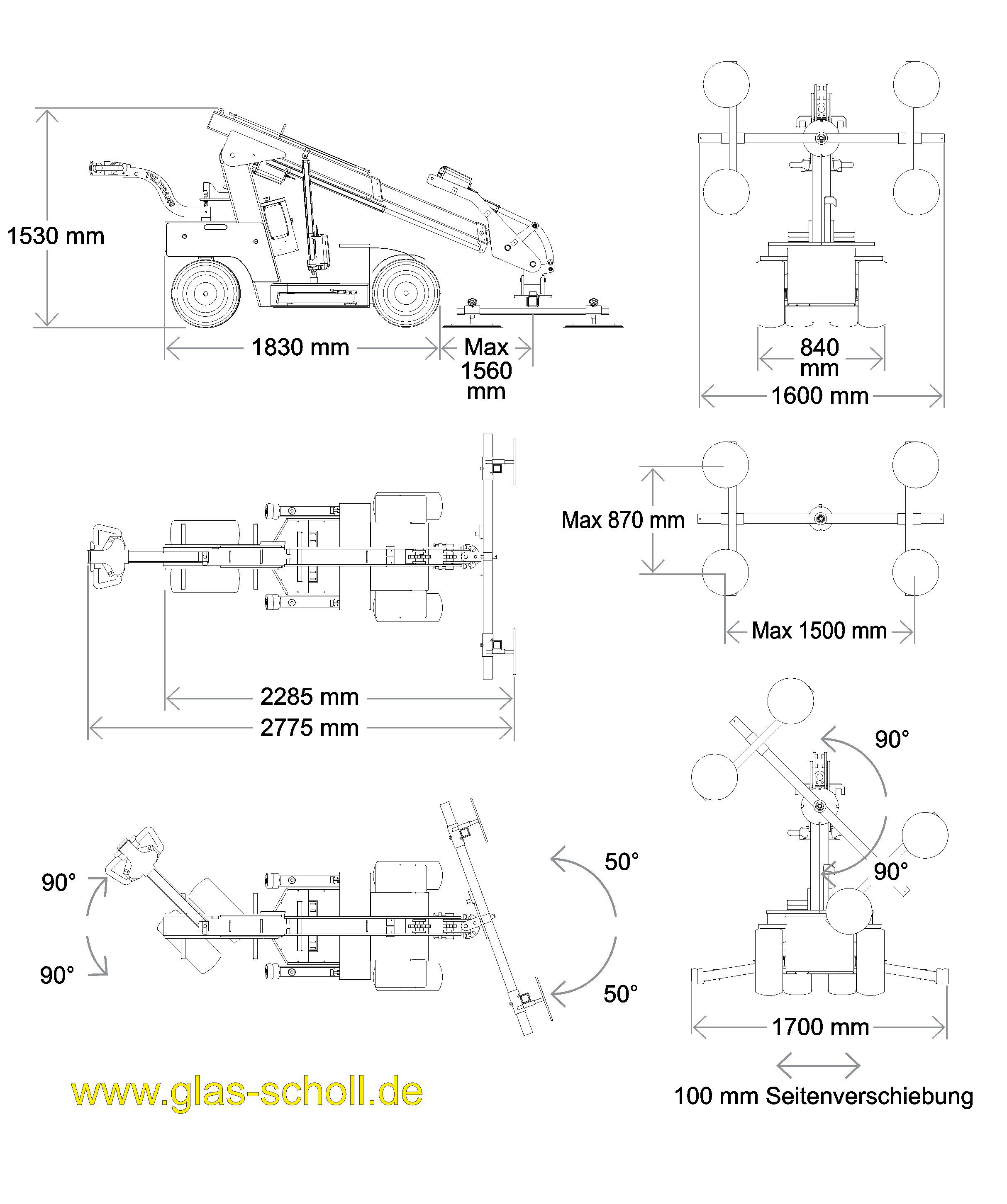 Masse Sauganlage UPG-600-2 von Glas Scholl - Sauganlagenverleih